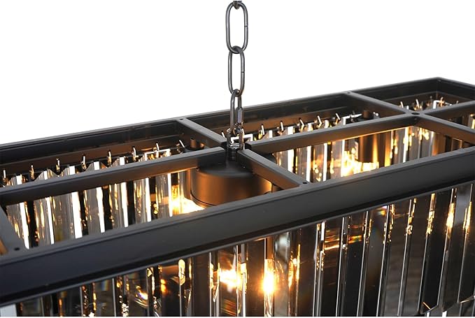 Crystal Chandeliers for Dining Room 39" 10 Lights Elegant Pendant Ceiling Lighting Fixture Chandeliers