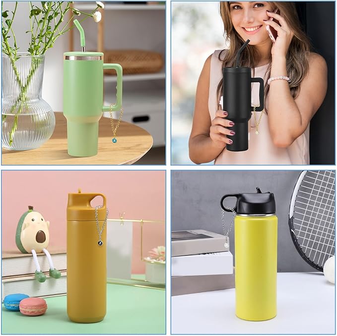 6PCS Letter Charm Accessories for Stanley Cup, Name ID Letter Handle Charm for Stanley Handle Identification Letter Pendant Handle Decoration for Stanley Tumbler Charms (Letter Z)