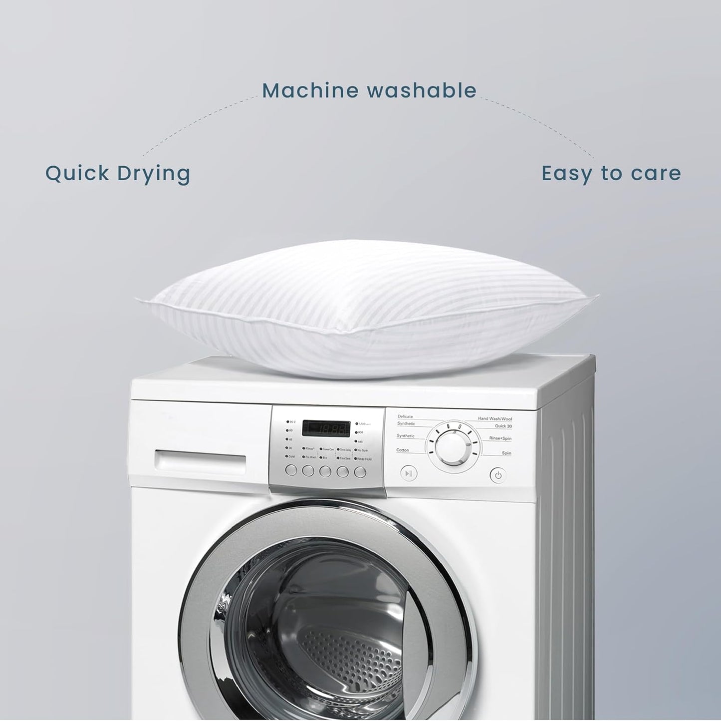 Threadmill Bed Pillows Queen Size Set of 2 | Soft Down Alternative Cooling Bed Pillow for Sleeping | Soft Pillows for Bed | 20x30 Hotel Pillow, Queen Pillows 2 Pack for Back, Stomach or Side Sleepers