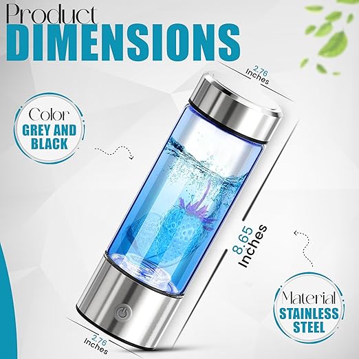 DASZERX® Hydrogen Water Bottle 2024, Ion Water Bottle Improve Water Quality in 3 Minutes, Rich Water Bottle Generator with SPE PEM Technology Water Ionizer