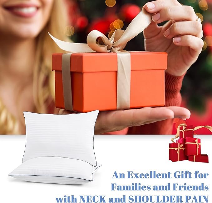 Homemate Bed Pillows for Sleeping - Standard Size(20''x26'') 4 Set Hotel Quality Allergy Friendly Microfiber Shell Fluffy Down Alternative Filling Pillow Suitable Back Stomach or Side Sleeper