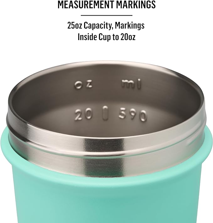 BlenderBottle Strada Sleek Shaker Cup Insulated Stainless Steel Water Bottle with Wire Whisk, 25-Ounce, Raspberry