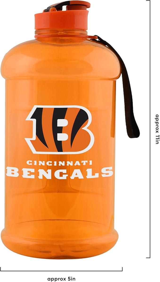 FOCO NFL Team Logo 2L Plastic Clear Large Sports Water Bottle