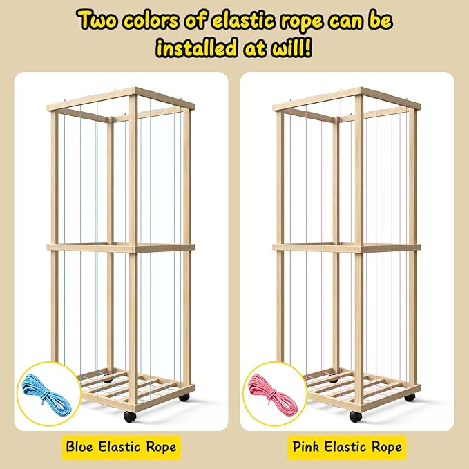 Stuffed Animal Zoo Storage Cage 55" Wood Large Stuffed Animal Storage Basket, Toy Storage for Big Small Stuffed Animals