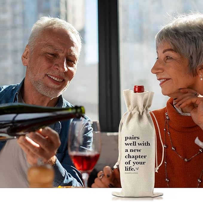 New Chapter Wine Bag Farewell Gifts for Coworkers Coworker Leaving Gifts for Women Retirement Gifts for Women Men Going Away Gifts for Friends