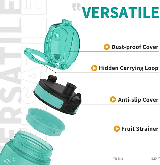 25oz Kids Sports Water Bottles for School with Spout Lid (Green)