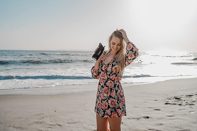 Coldest Sports Water Bottle - Straw Lid Bottle with Handle Leak Proof, Vacuum Insulated Stainless Steel, Double Walled, Thermo Mug, Metal | Rose Gold 14 oz