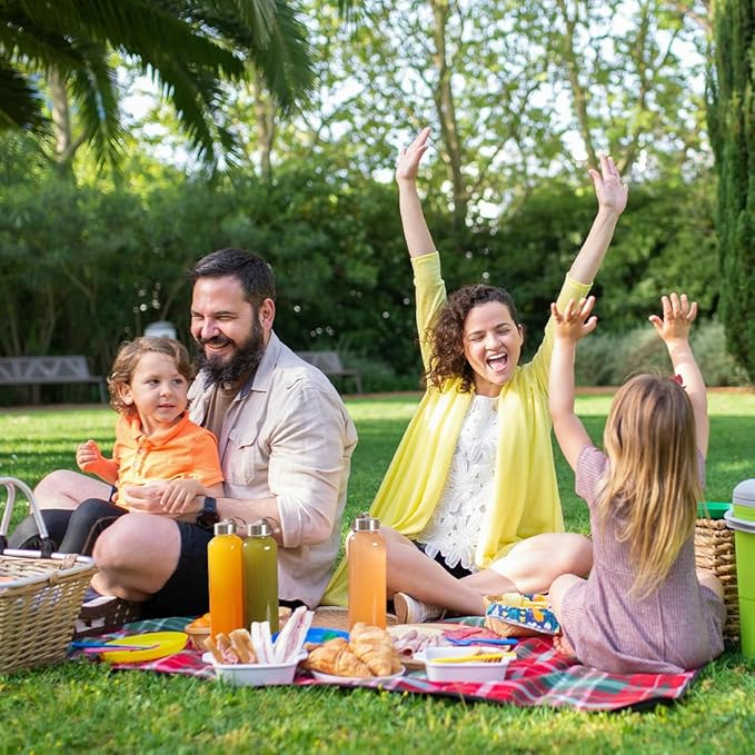 27 Oz Water Bottle Clear Plastic bottles Reusable Leak-Proof Seal Bottle with Stainless Steel Lids and Cleaning Brush for Fitness,Sports,Travel (12)