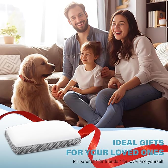 2 Pack Cooling Bed Pillows for Sleeping, Memory Foam Bed Pillows Queen Size Set of 2, Gel Pillow for Sleepers Cool Pillow for Side Back and Stomach Sleepers, Cold Pillow, Supportive(Grey)