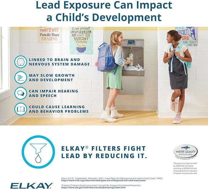 Elkay 51300C WaterSentry Lead + Microplastics NSF/ANSI Certified Filter (3-Pack) (Bottle Fillers)