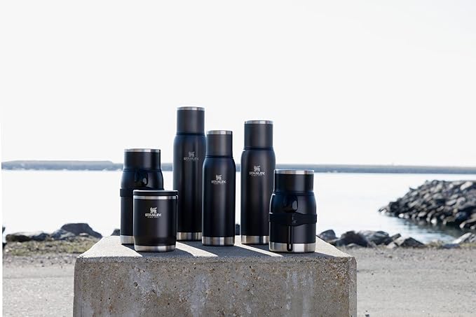 STANLEY Adventure To Go Insulated Travel Tumbler - 1.1QT - Leak-Resistant Stainless Steel Insulated Bottle with Insulated Cup Lid and Splash-Free Stopper