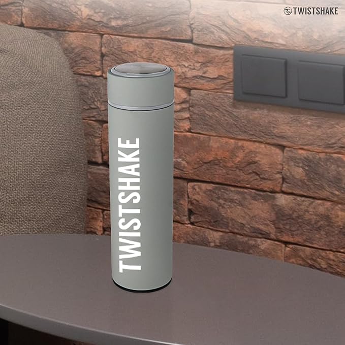 Twistshake Hot Or Cold Thermos Bottle,Grey (Pastel), 420 ml
