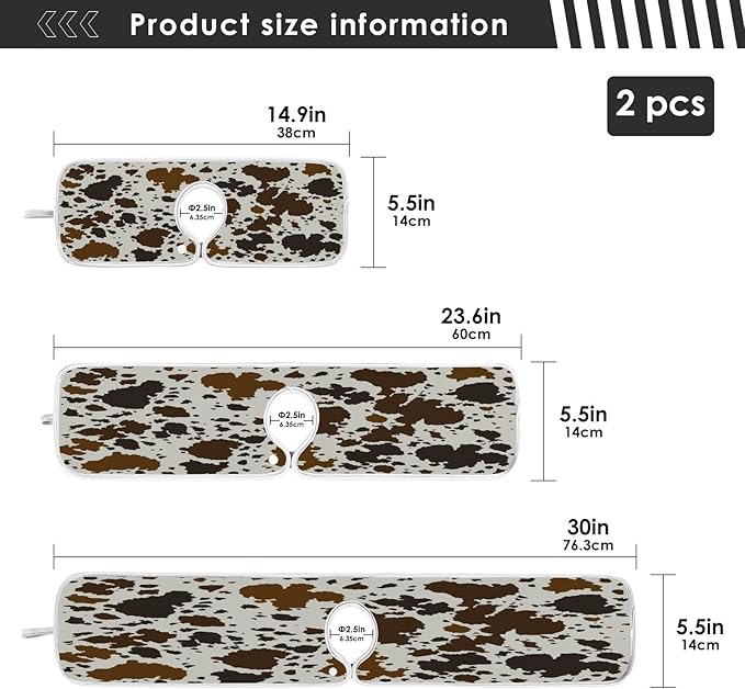 Kitchen Faucet Absorbent Mat,Cowhide Leather Water Splash Guard for Sink, Faucet Drip Catcher Thicken Sponge Microfiber Faucet Water Catcher Mat Sink Absorbent Mat for Kitchen 30x5in 2 Pack