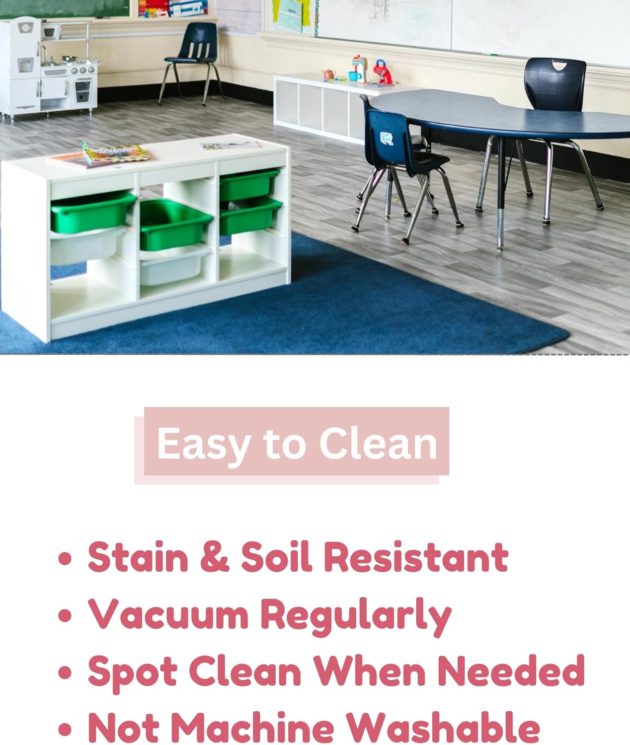 KOECKRITZ Soft and Colorful Kids Classroom Area Rugs (Passes Flammability Pill Test) Many Sizes and Bright Colors to Select from (9' x 12', Eggplant)