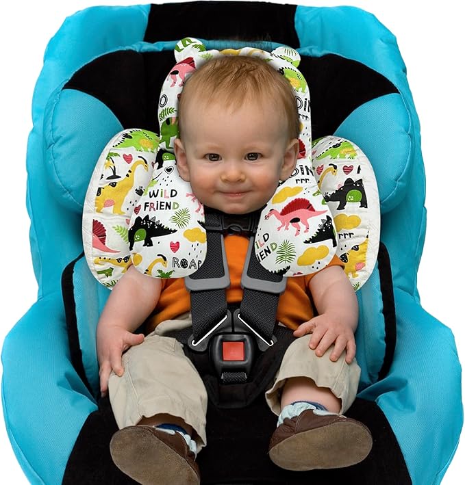Baby Toddler Stroller Pillow for Newborn, Infant Car Seat Insert Carseat Sleeping Cushion, 2-in-1 Body Ultra-Soft Comfort Support
