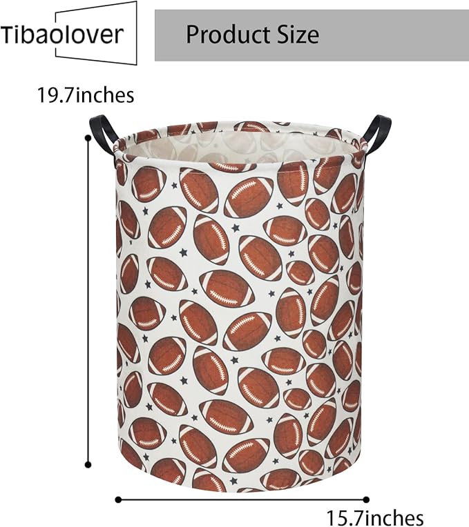 Football Kids Laundry Basket Baby Hamper Football Toy Storage Bin for Boys Room Decor Baby Nursery Hamper Gift Baskets for Bedroom Bathroom(Football)
