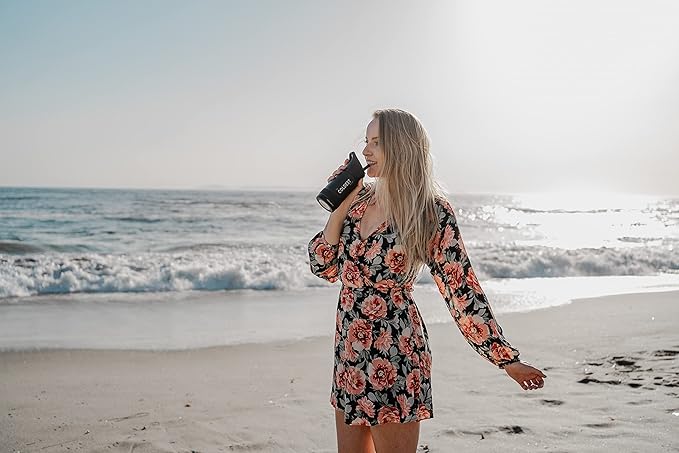 Coldest Sports Water Bottle - Straw Lid Bottle with Handle Leak Proof, Vacuum Insulated Stainless Steel, Double Walled, Thermo Mug, Metal | Cosmic Ice 14 oz