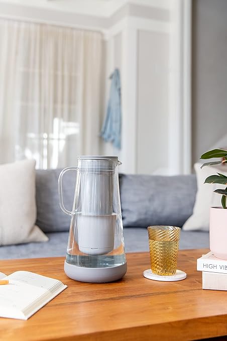 LifeStraw Home Pitcher Glass and Silicone Base 7 cup Pebble