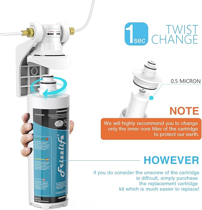 Frizzlife MS99 Replacement Filter Cartridge With FZ-2 Filter Cartridge Inside