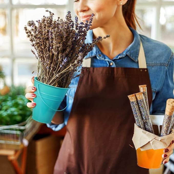 Sadnyy 12 Pack Metal Buckets with Handle, Galvanized Bucket 4.5 x 5 Inch Basket Bucket for Kids, Kids Party Supplies, Crafts for Christmas Halloween Christmas Candy Bars Vase Crafts(Multicolored)