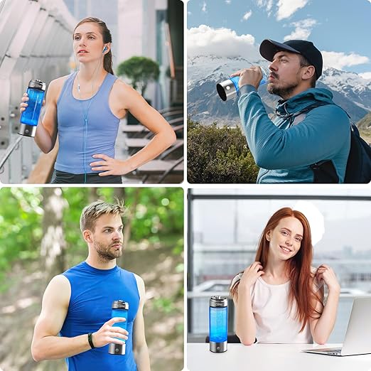 Hydrogen Water Bottle Generator, Portable Hydrohealth Hydrogen Water Bottle, Rechargeable Hydrogen Water Bottle Suitable Home, Office Travel and Daily Drinking