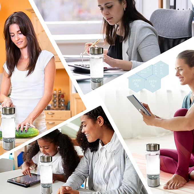 Hydrogen Water Bottle,2024 Hydrogen Water Bottle Generator,3 Minutes Rapid Electrolysis,Portable Hydrogen Water Generator Suitable for Home,Daily use,Office,Fitness,Travel,Gifts