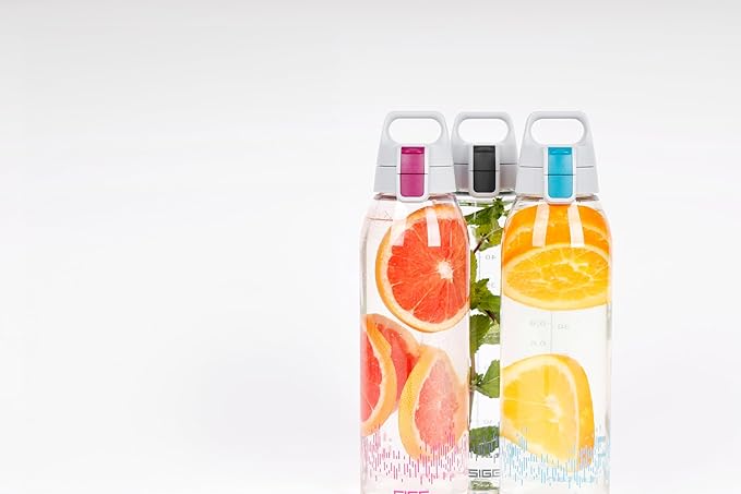 SIGG - Tritan Renew Transparent Water Bottle - Total Clear ONE MyPlanet - For Carbonated Beverages - Dishwasher Safe - With Fruit Strainer - Leakproof & Lightweight - BPA Free - 17 Oz / 25 Oz / 51 Oz