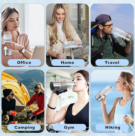 Hydrogen Water Bottle,Portable Hydrogen Water Bottle Generator, with Pem SPE Technology 3Min Quick Electrolysis Improve Water,for Home, Office, Travel, Daily Drinking