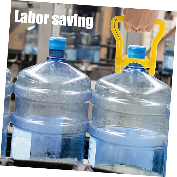 BESPORTBLE 4Pcs 5 Gallon Water Bottle Handles - Stable Ergonomic Grip Handle Carrier Drinking Water Bottle Carrier for 5 Gallon Water Jugs for Prevents Tilting (Yellow)
