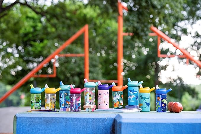 CamelBak Eddy+ 14oz Kids Water Bottle with Tritan Renew – Straw Top, Leak-Proof When Closed