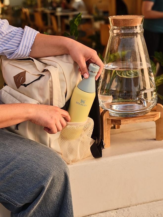 STANLEY All Day Slim Bottle 20-34 OZ | Twist off Lid with Leakproof Seal | Slim Design for Travel & Gym | Insulated Stainless Steel | BPA-Free