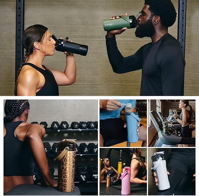 BrüMate MultiShaker Blender Shaker Bottle | 100% Leakproof Insulated Stainless Steel Shaker Bottle | Protein Shaker Bottle, and Pre Workout Bottle for the Gym | 26oz (Denim)