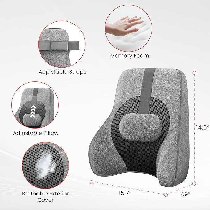 COMFIER Back Lumbar Support Pillow for Office Chair Car