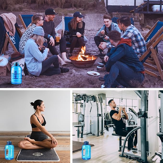 GIFUBOWA Big Water Bottle 3 liter BPA Free Large 105oz Drinking Jug for Gym Outdoor