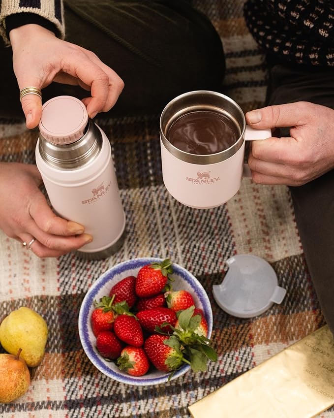 Stanley Classic Vacuum Insulated Wide Mouth Bottle -BPA-Free 18/8 Stainless Steel Thermos for Cold & Hot Beverages