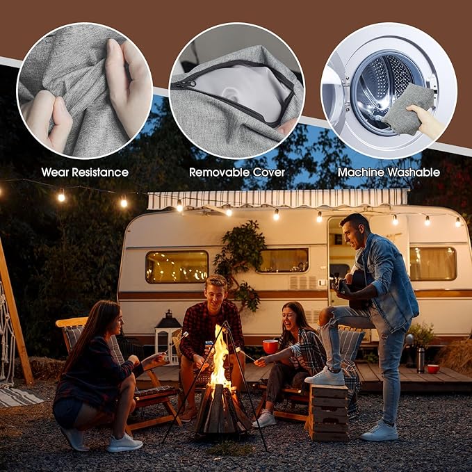 Inflatable Wedge Pillow Set for Indoor&Outdoor Lounge Chair 0-90ยฐ Infinite-Angle Adjustable Lying Game Pillow, Wedge Pillow for Back Pain Relief Portable Lawn Chair Outdoor Chair