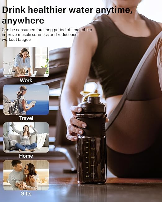 Hydrogen Water Bottle 2024, Hydrogen Water Bottle Generator with SPE PEM Technology Water Ionizer, Hydrohealth Hydrogen Water Machine Improve Water in 3 Mins for Home, Office, Travel, Daily Drinking