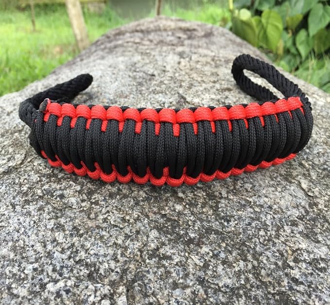 Handmade Paracord Handle for Yeti/Rtic/Ozark Trail Rambler 20 Oz Tumbler. Red/Black