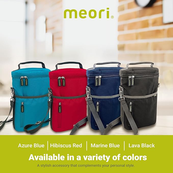 meori 2-Bottle Insulated Wine Tote | Hibiscus Red Solid