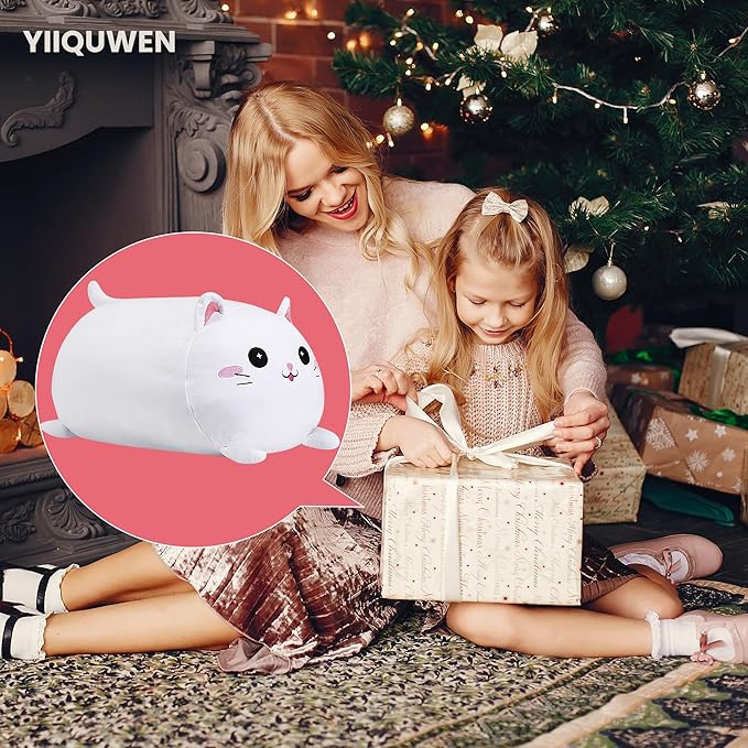 Cat Plush Cute Cat Stuffed Animal with 4 Baby Soft Pillow Birthday Gift for Girls Boys Kids Decor