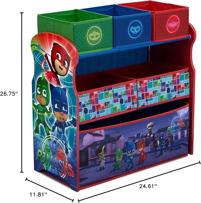 Delta Children Multi-Bin Toy Organizer, PJ Masks