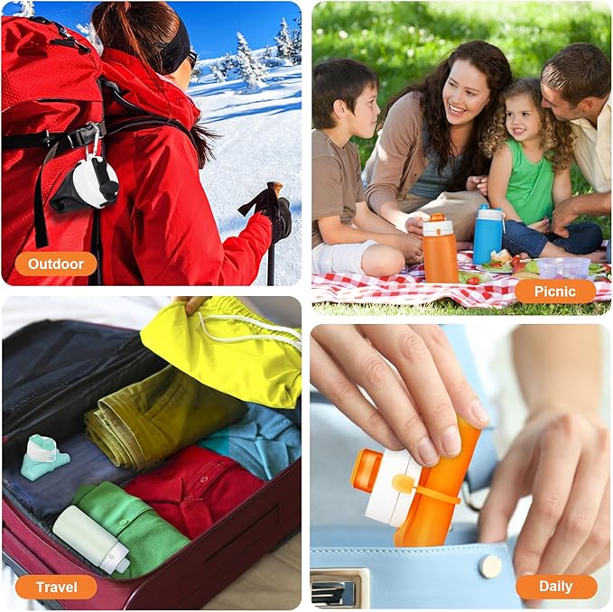 Collapsible Water Bottle, Foldable Water Bottle BPA Free Reusable Lightweight Leak-Proof Travel Silicone Water Bottle for Travel, Gym, Hiking, Office, Camping