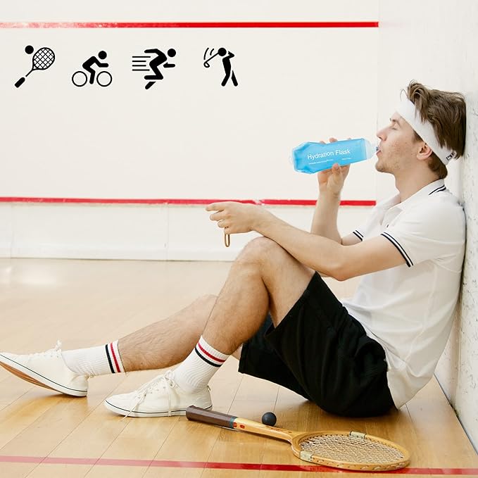 J.CARP 150ml Soft Flask Running Water Bottles, TPU Foldable Running Hydration Flask for Hydration Pack Cycling Hiking Climbing Outdoors Motorbike