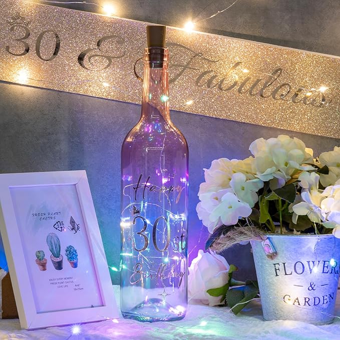 30th Birthday Decoration Sash for Women 30 & Fabulous,30th Birthday Decorations for Her Birthday Party Gift Decorations Favors (30th Birthday Sash)