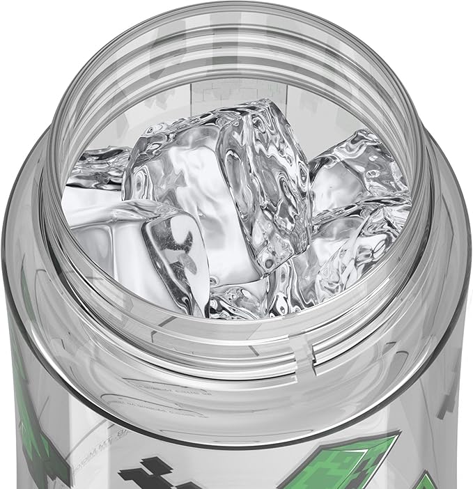 THERMOS FUNTAINER 16 Ounce Plastic Hydration Bottle with Spout, MINECRAFT