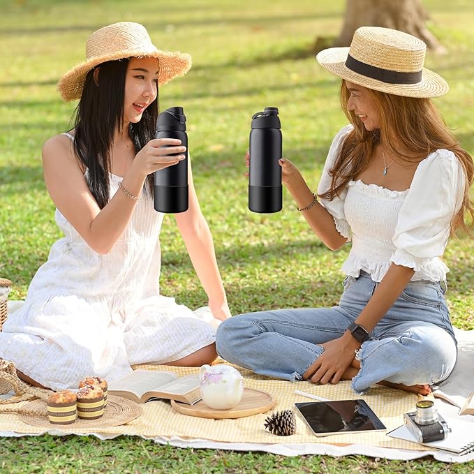 2PCS Silicone Water Bottle Boot for Owala 24oz 32oz 40oz, Anti-Slip Protective Sleeve Bottom Bumper Protector for FreeSip, Twist, and Flip Stainless Steel Water Bottles