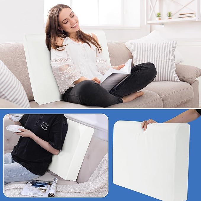 ROYALAY High Density Foam Couch Back Cushions Replacement Back Pillow Sofa Waist Cushion Stuffing Fill Supportive Back Pillow 1 Pack, Supportive Lumbar Support Pillow for Sofa, Couch-26 x19