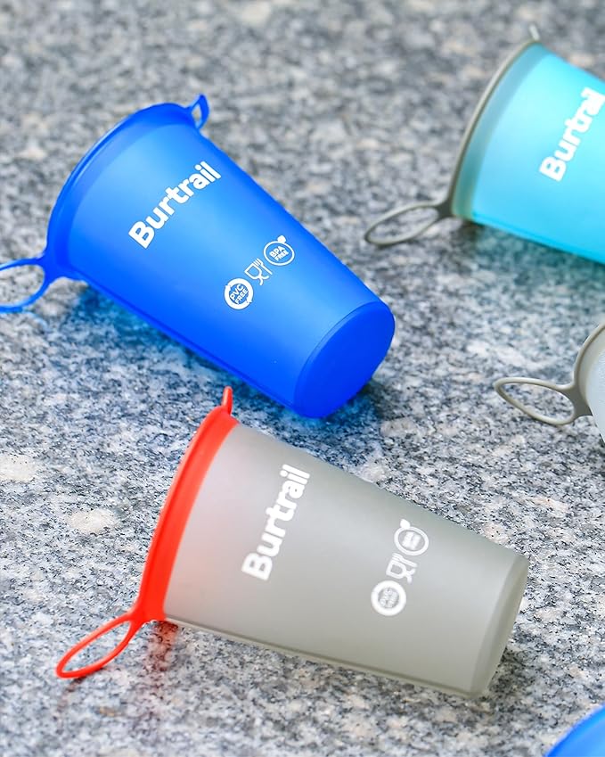 Collapsible Running Cup,Ultralight Protable Running Water Cup for Trail Running,Ultramarathon,Backpacking,Camping-BPA Free,200 ml/6.8 oz-2Pack,Gray