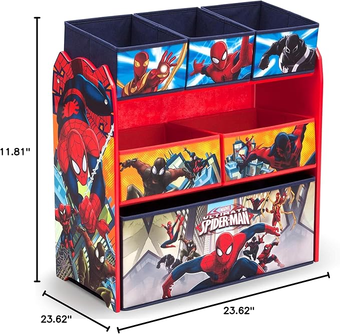 Delta Children Multi-Bin Toy Organizer, Marvel Spider Man