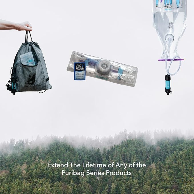 Filter Replacement Pack- Pack of 4 Replacement Filters for the Puribag: Activated Carbon Filter Membrane for Powerful Filtration and Optimal Water Quality